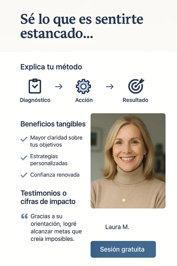 Ejemplo de plantilla para consultores, coches, psicólogos, etc.