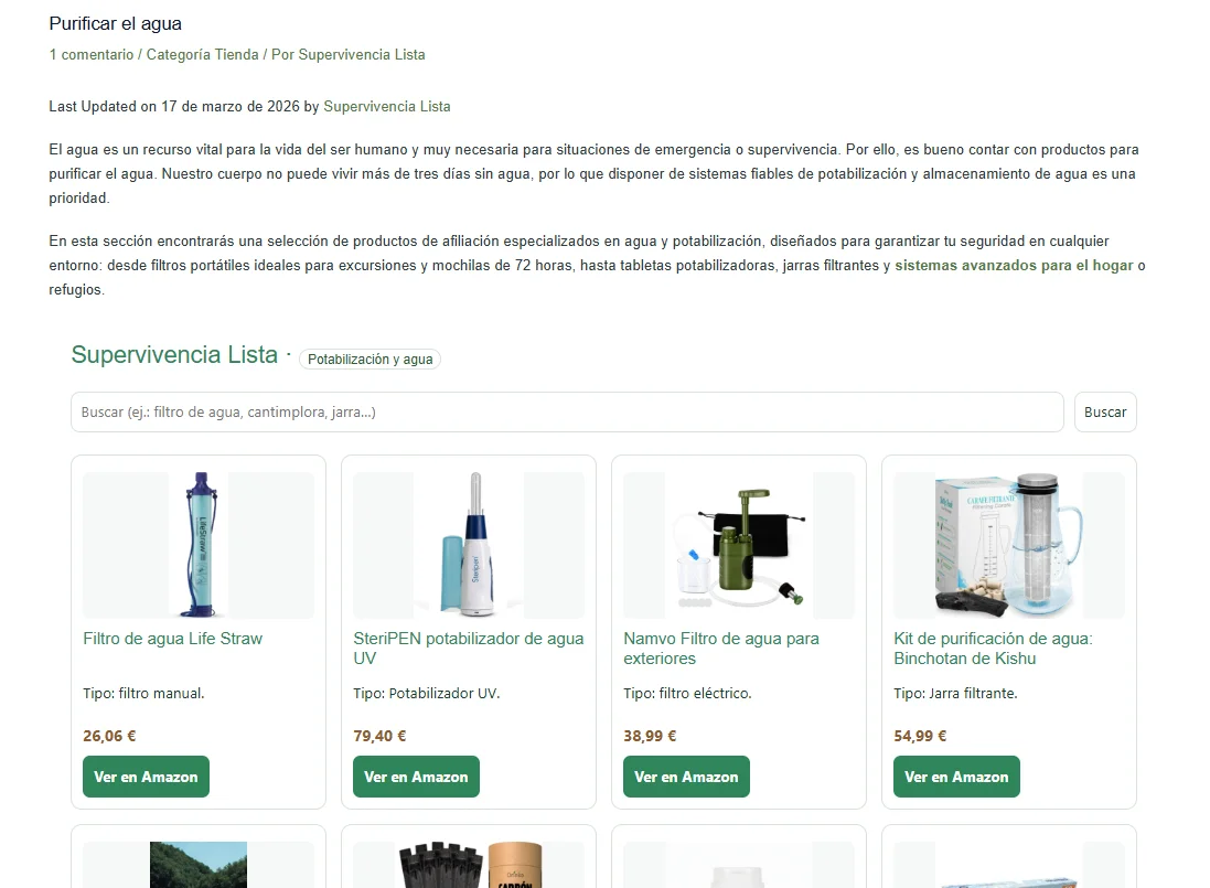 tienda supervivencialista